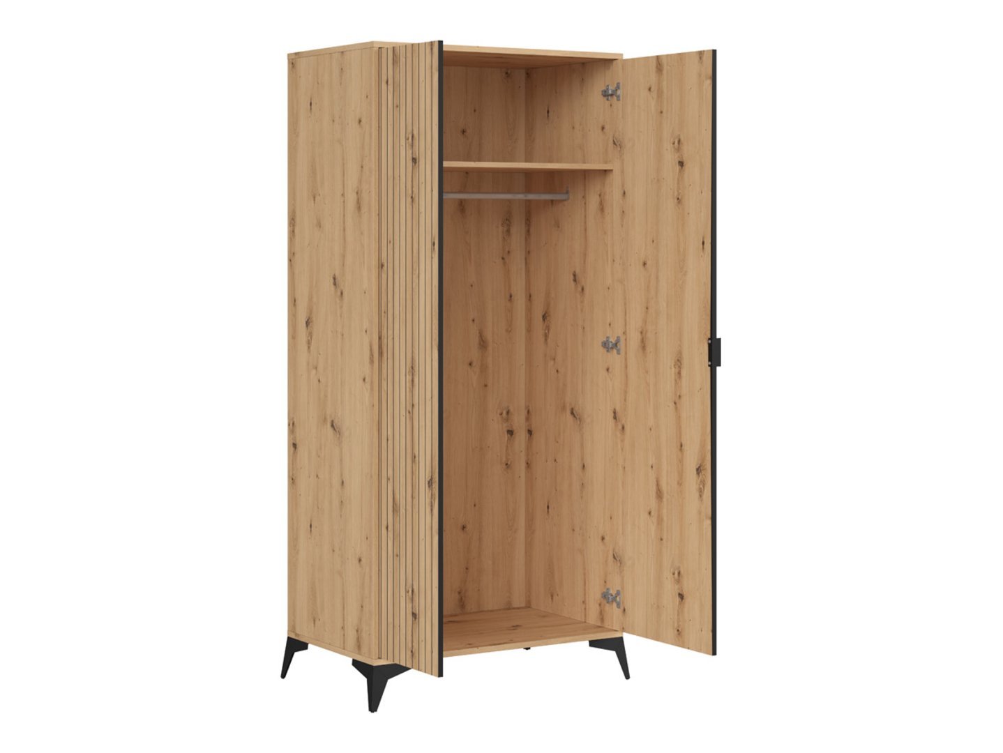 LAMEA two-door wardrobe, 90 cm, artificial oak color