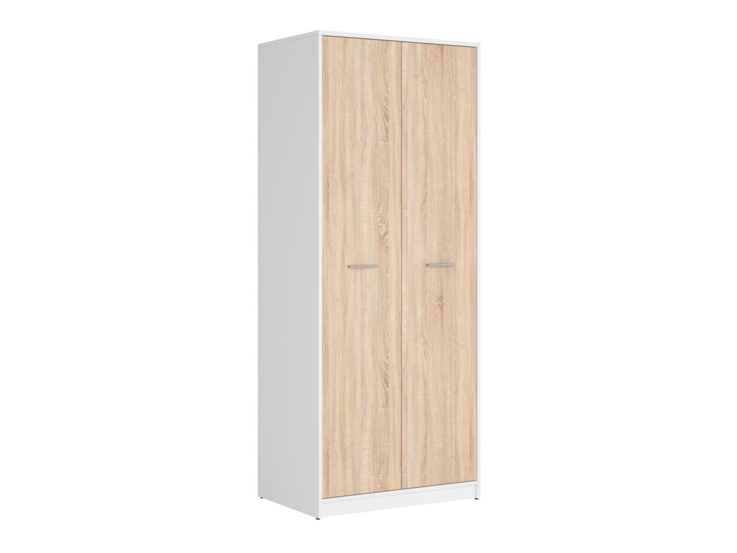 NEPO PLUS two-door wardrobe, 80 cm, white/sonoma oak