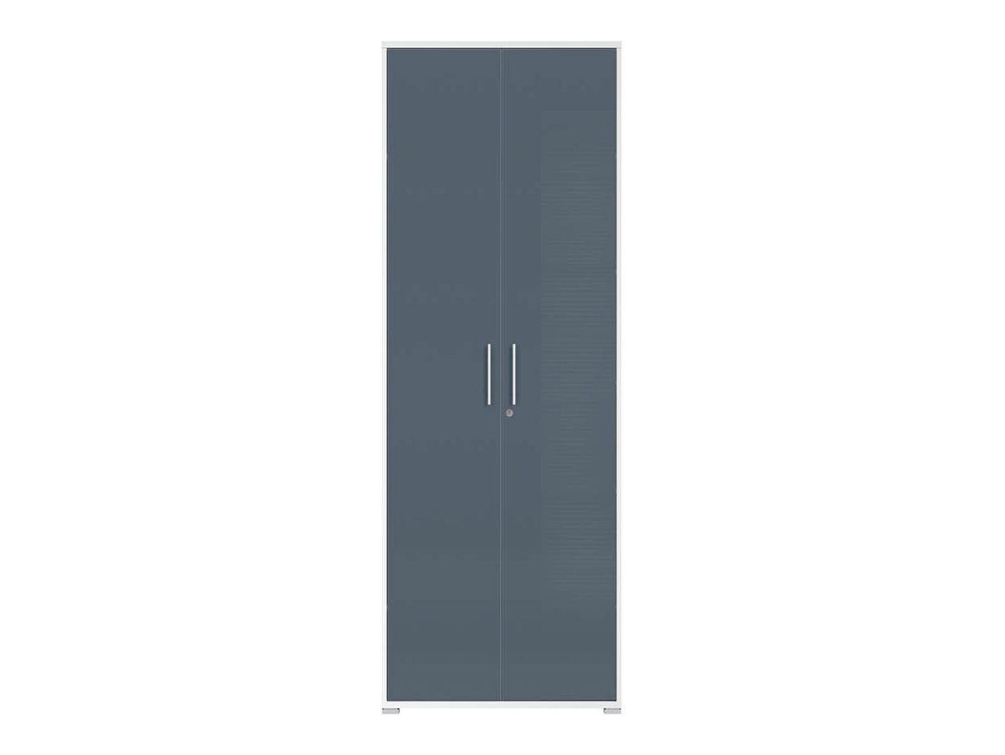 OFFICE LUX 80 cm two-door wardrobe, light gray