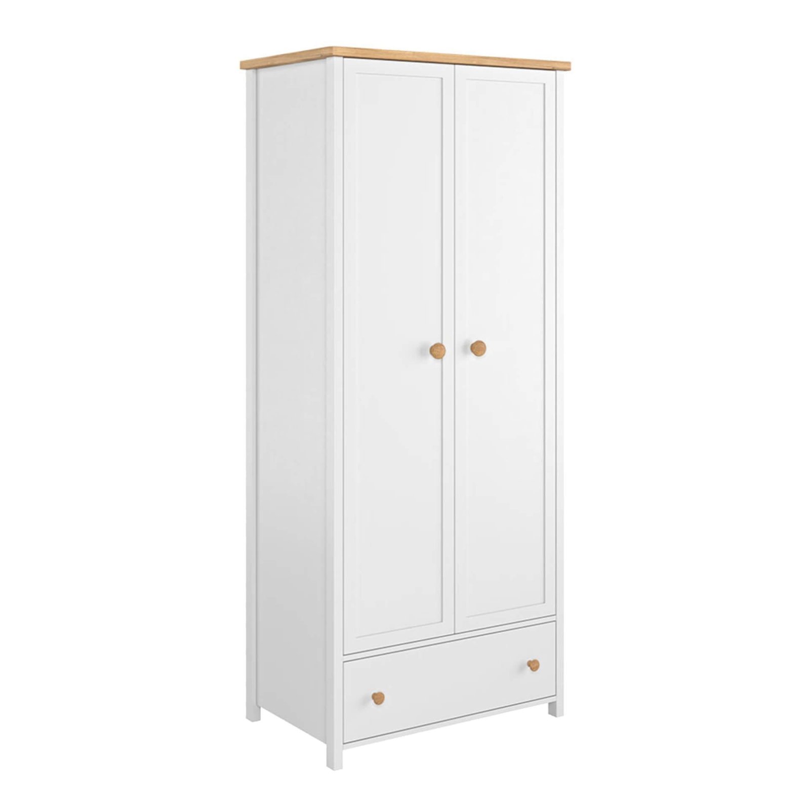 Wardrobe STORY SO-01 white / oak