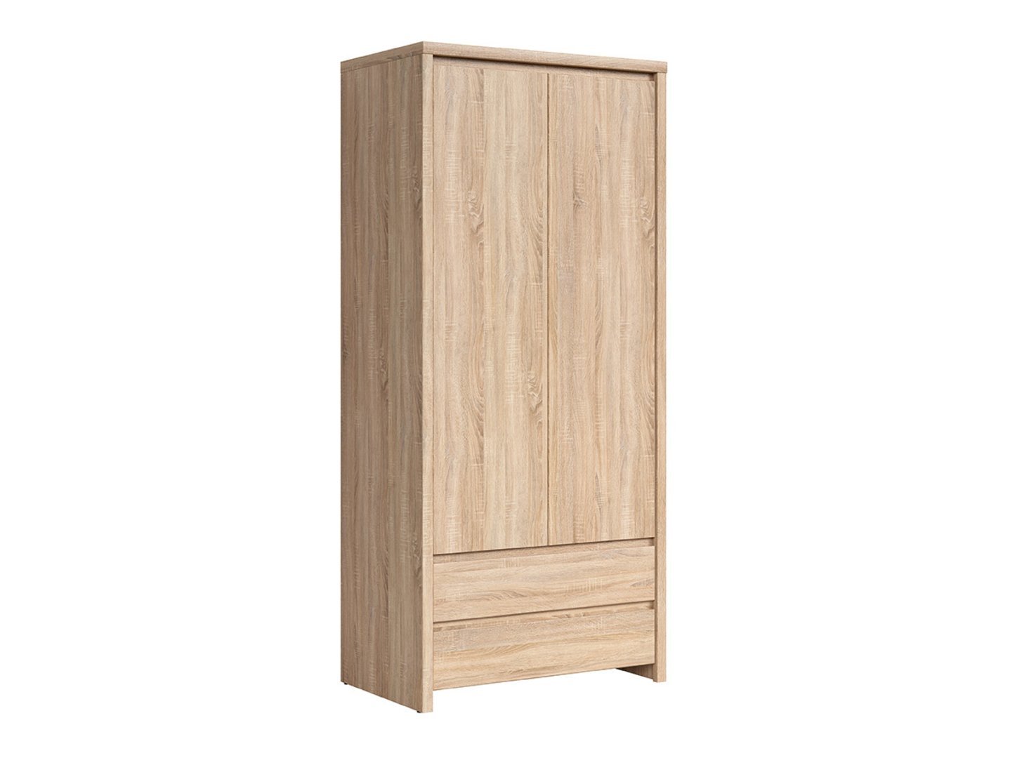 Two-door wardrobe with two drawers KASPIAN 90 cm Sonoma oak/Sonoma oak - Image 5