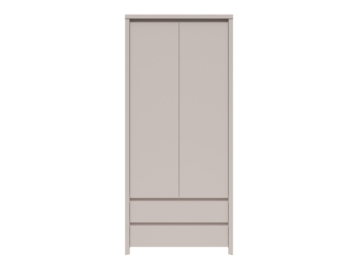 Two-door wardrobe with two drawers KASPIAN 90 cm cashmere color - Image 3
