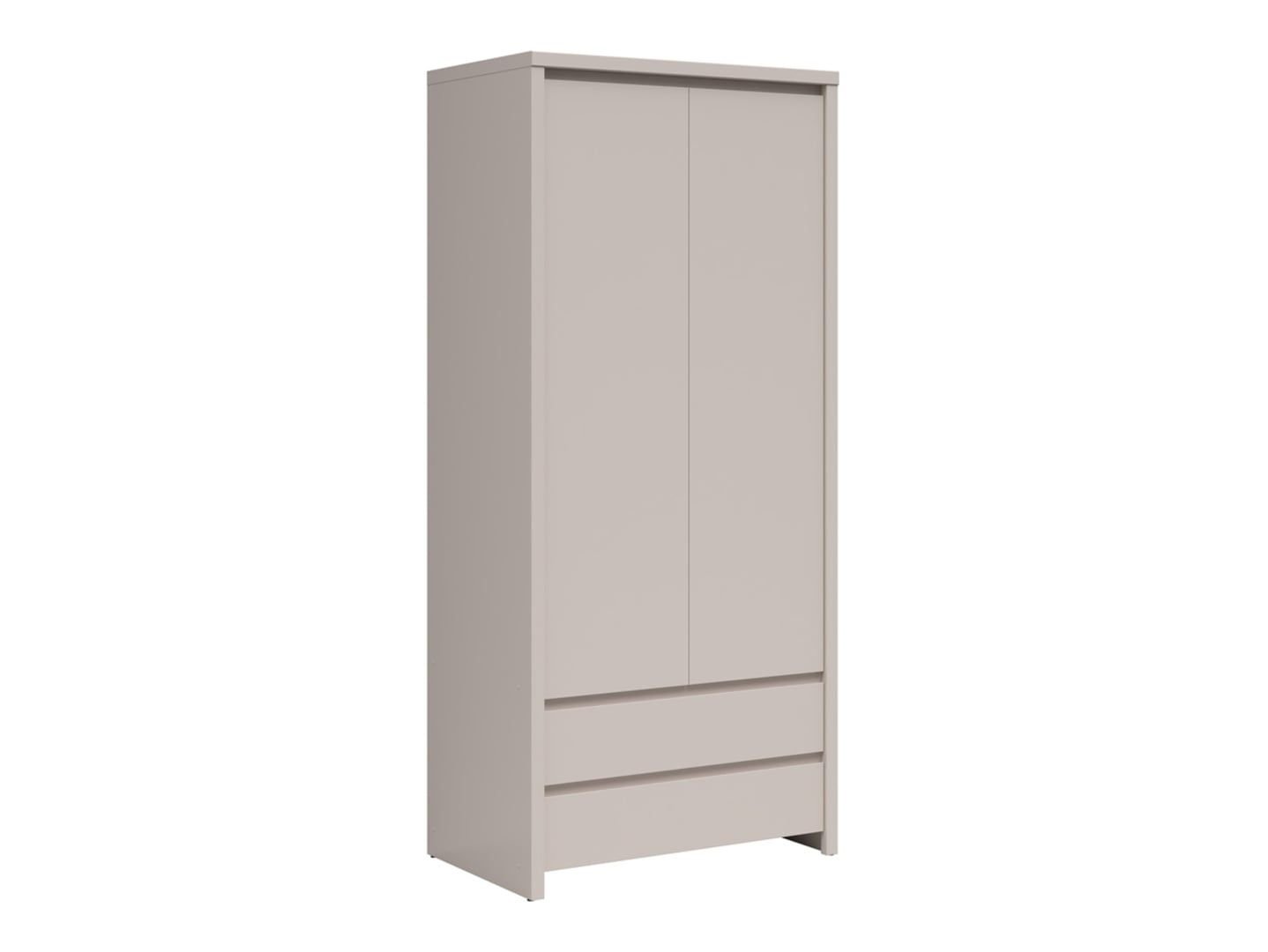 Two-door wardrobe with two drawers KASPIAN 90 cm cashmere color - Image 4