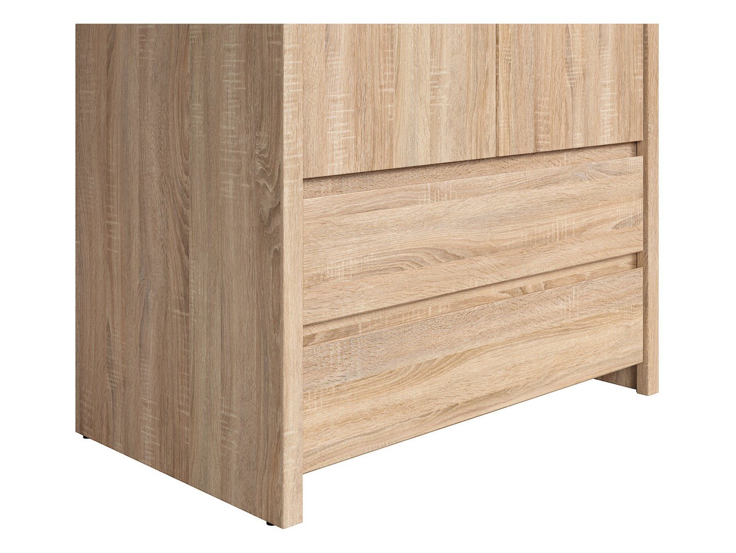 Two-door wardrobe with two drawers KASPIAN 90 cm Sonoma oak/Sonoma oak - Image 2