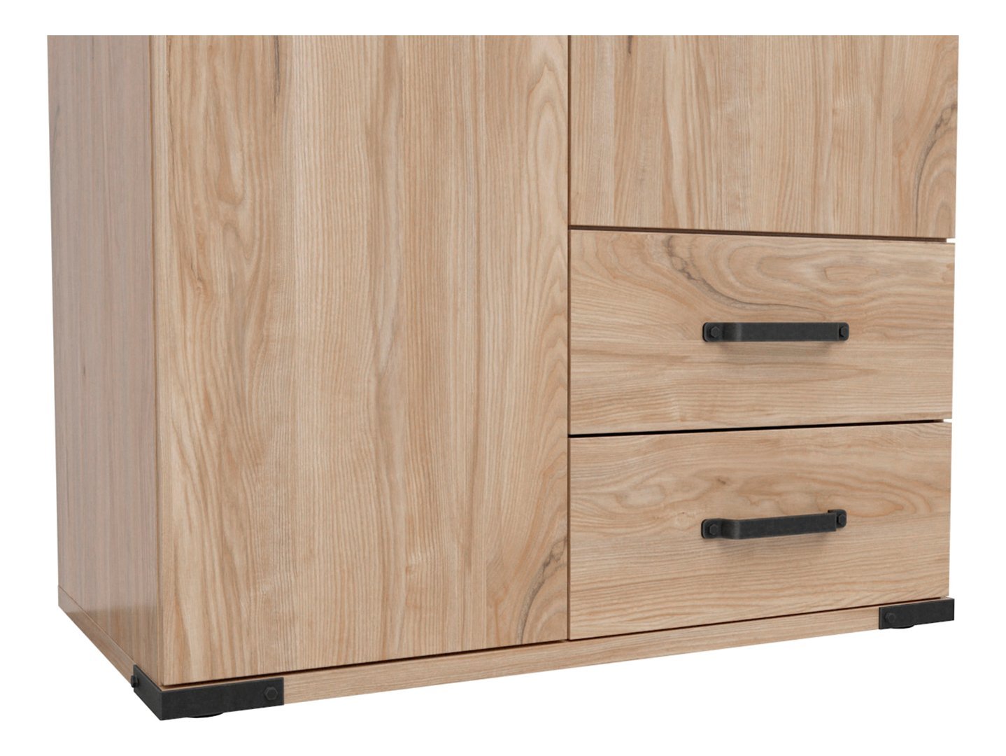 Two-door wardrobe with two drawers LARA 90 cm Belarusian ash - Image 3
