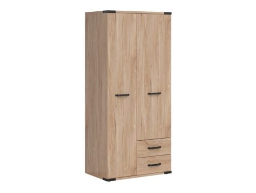 Two-door wardrobe with two drawers LARA 90 cm Belarusian ash