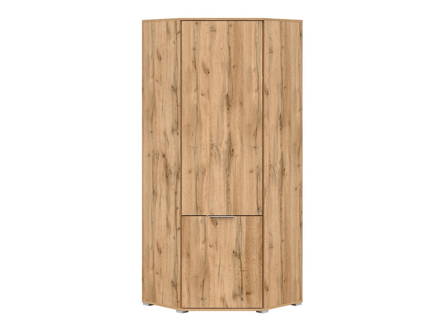 ZELE single-door corner wardrobe 78x78 cm, Wotan oak - Image 2