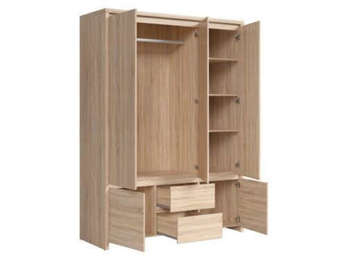 Five-door wardrobe with two drawers KASPIAN 153.5 cm Sonoma oak/Sonoma oak