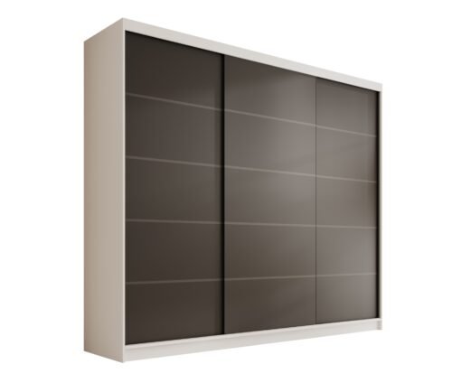 Andy 250 sliding wardrobe, white/black, ADRK