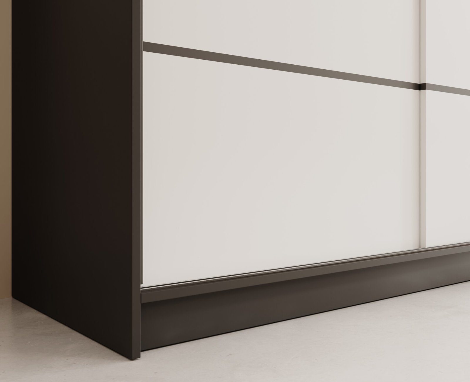Andy 250 sliding wardrobe, black/white, ADRK - Image 4
