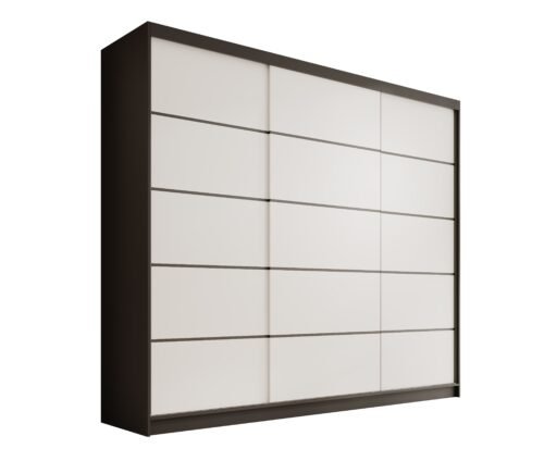 Andy 250 sliding wardrobe, black/white, ADRK