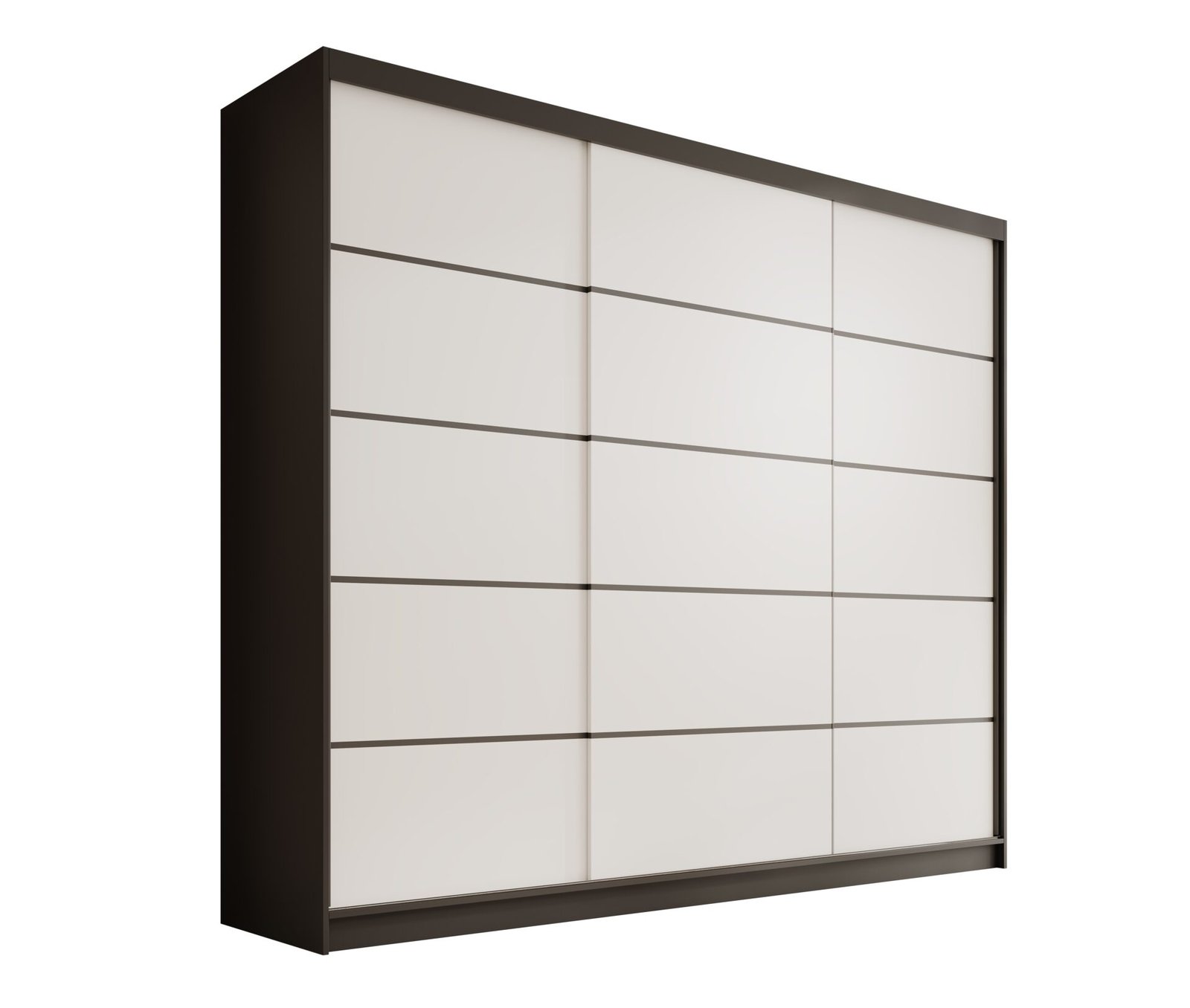 Andy 250 sliding wardrobe, black/white, ADRK