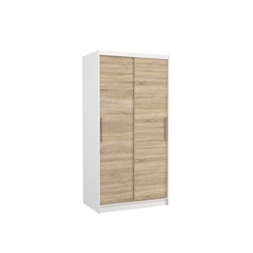 ASTEN 100 sliding wardrobe, white/Sonoma, ADRK