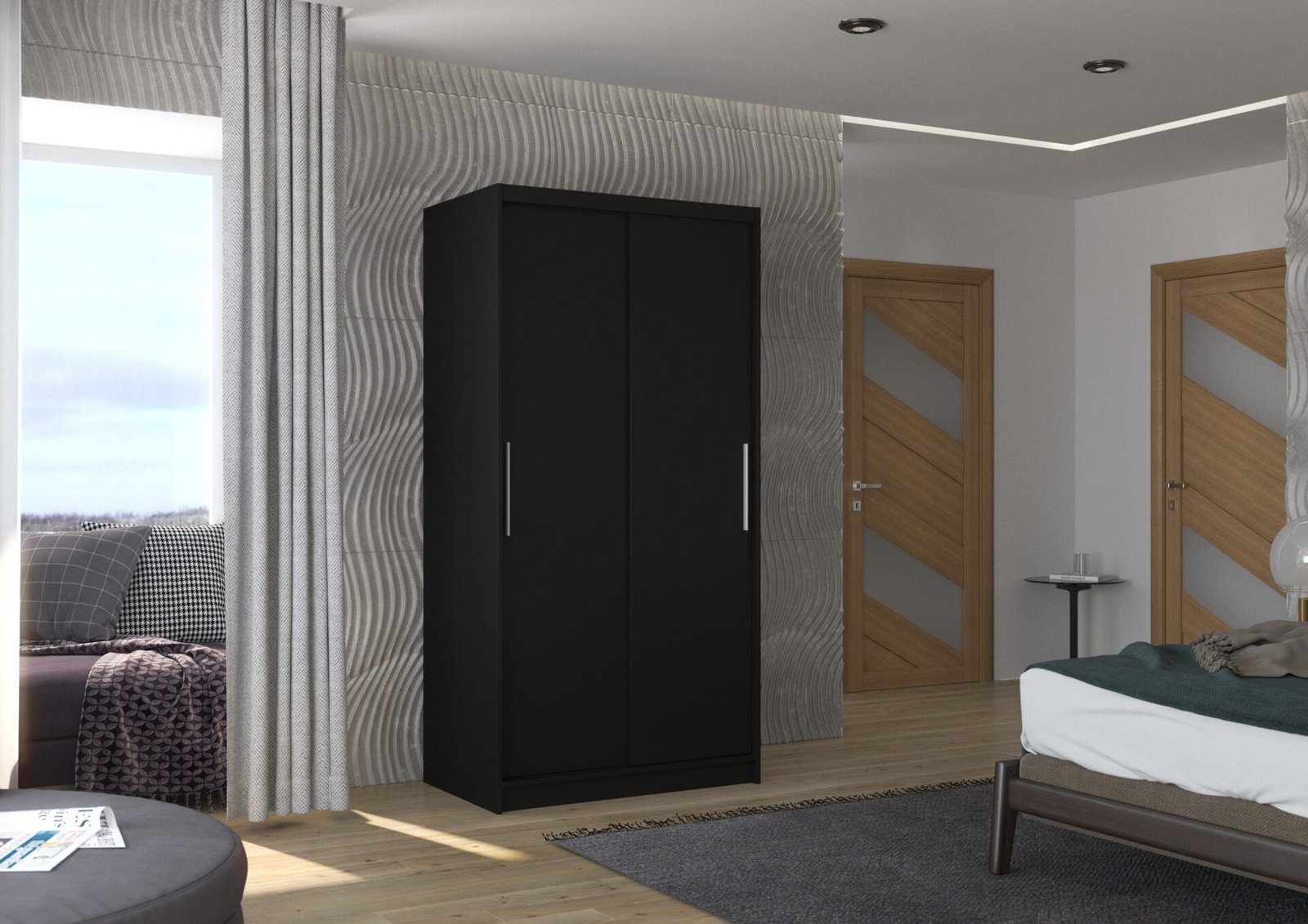 ASTEN 100 black ADRK sliding wardrobe - Image 2