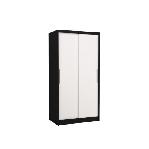 ASTEN 100 sliding wardrobe, black/white, ADRK