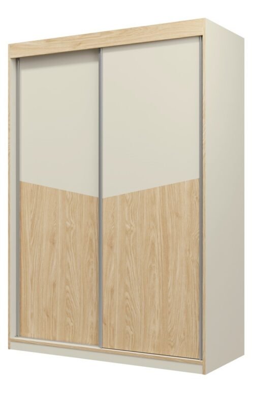 Atson 150 sliding wardrobe, oak/grey beige, ADRK