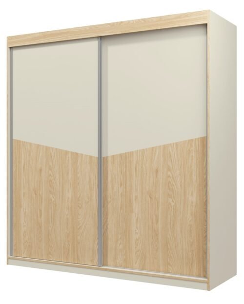 Atson 200 sliding wardrobe, oak/grey beige, ADRK