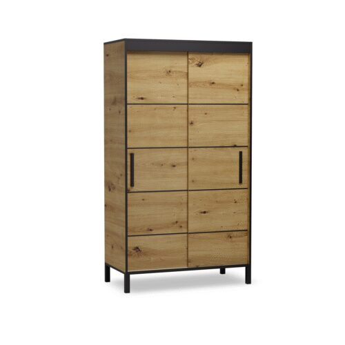 BELL 120 Artisan/Black ADRK sliding wardrobe