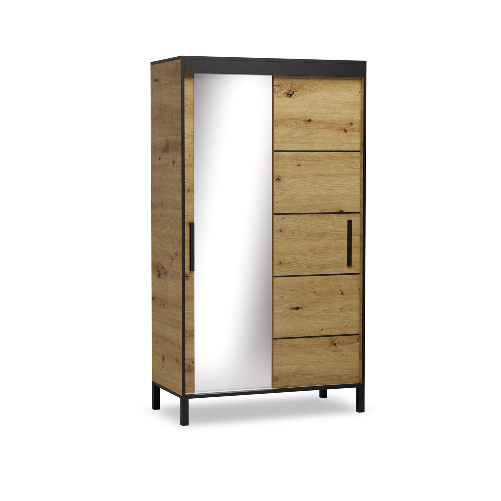 BELL-M 120 Artisan/Black ADRK sliding wardrobe