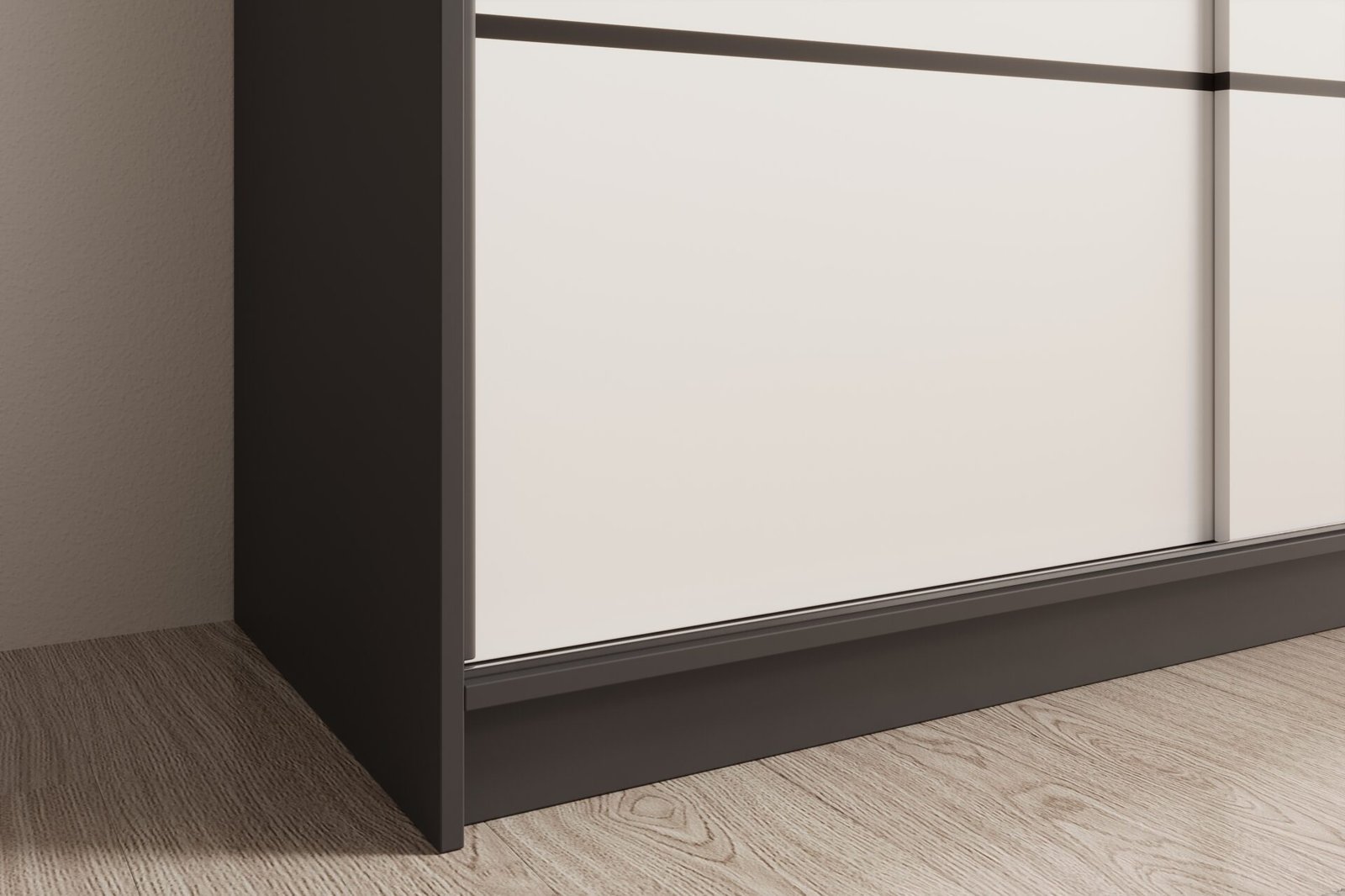Sliding wardrobe Calma 150 black/white ADRK - Image 4