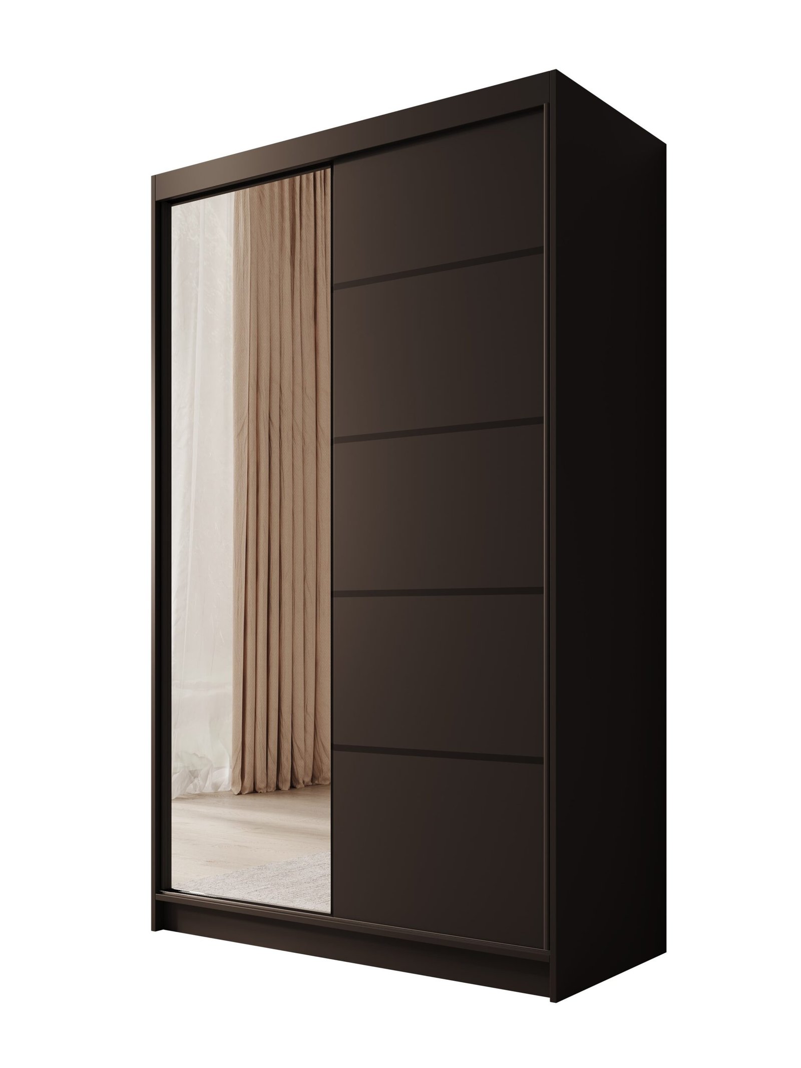 Castello 120 sliding wardrobe with black windows, ADRK