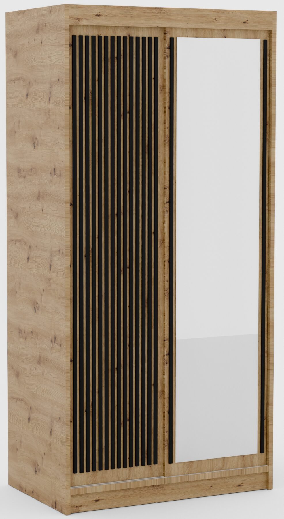 Delia 100 Artisan/Black ADRK sliding wardrobe