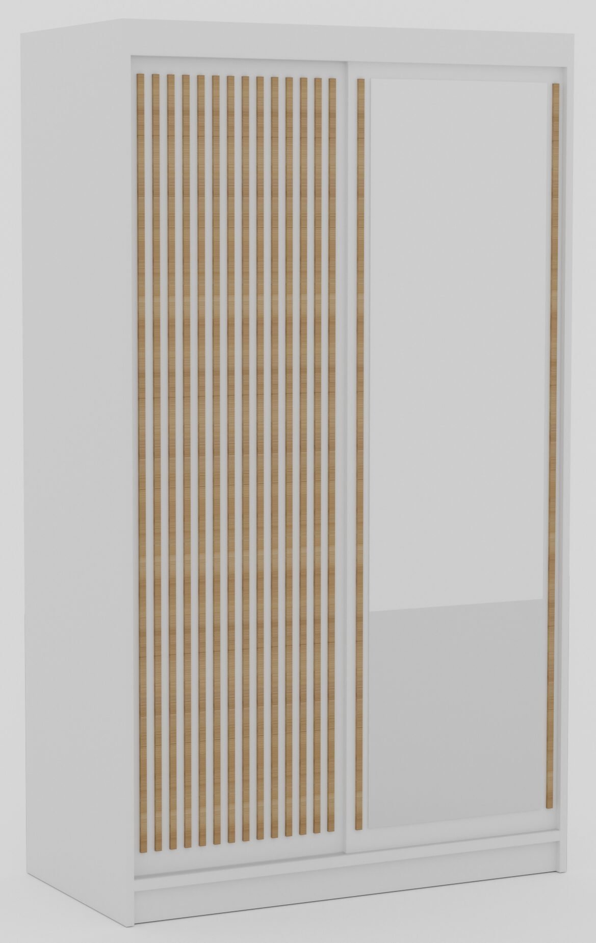 Delia 120 sliding wardrobe, white/artisanal, ADRK