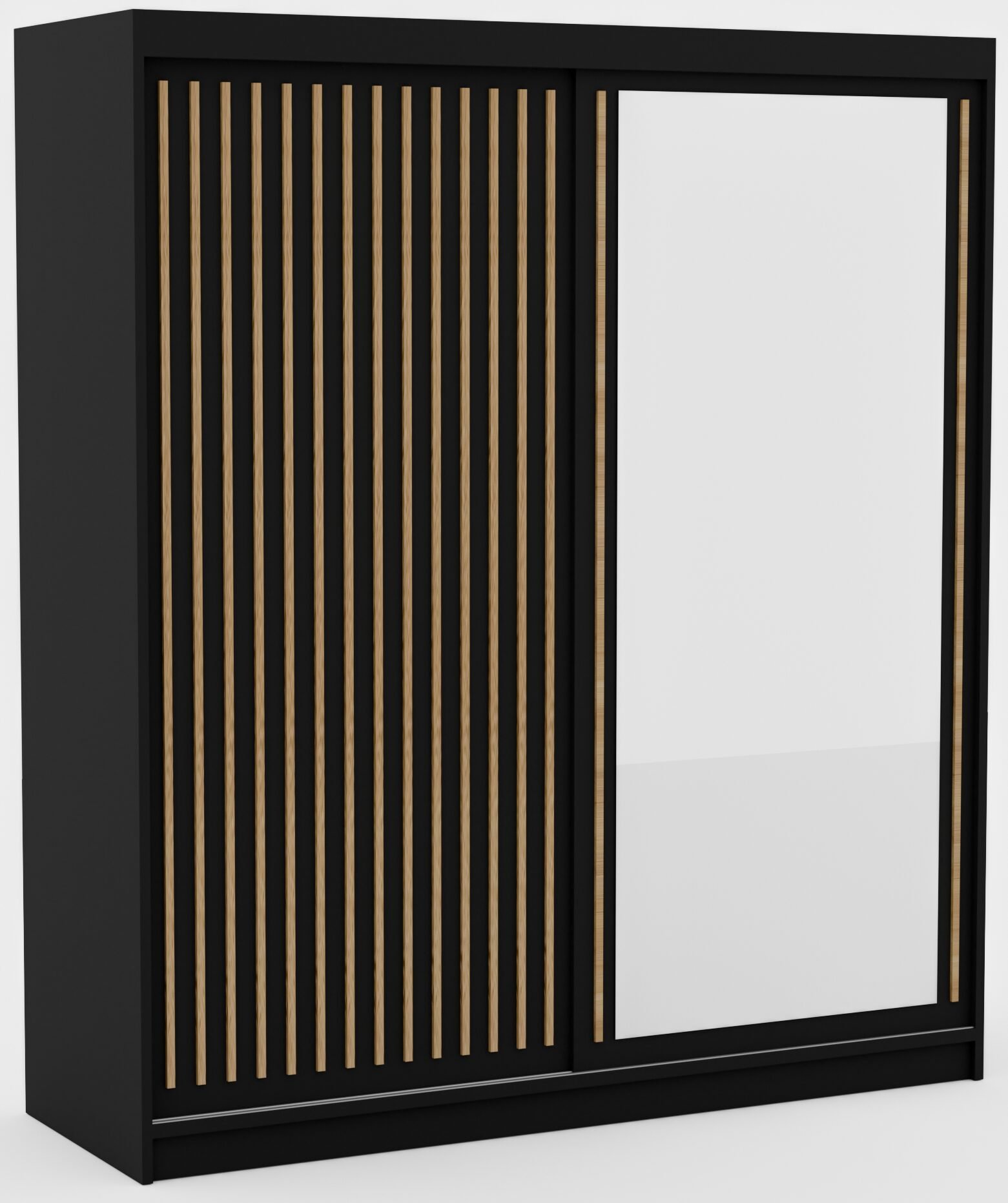 Delia 180 sliding wardrobe, black/artisan, ADRK