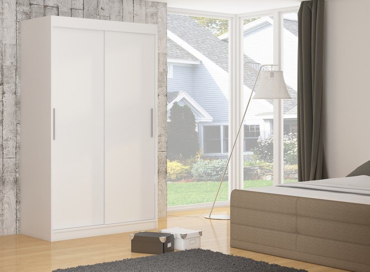 Sliding wardrobe DENVER 150 white ADRK - Image 2