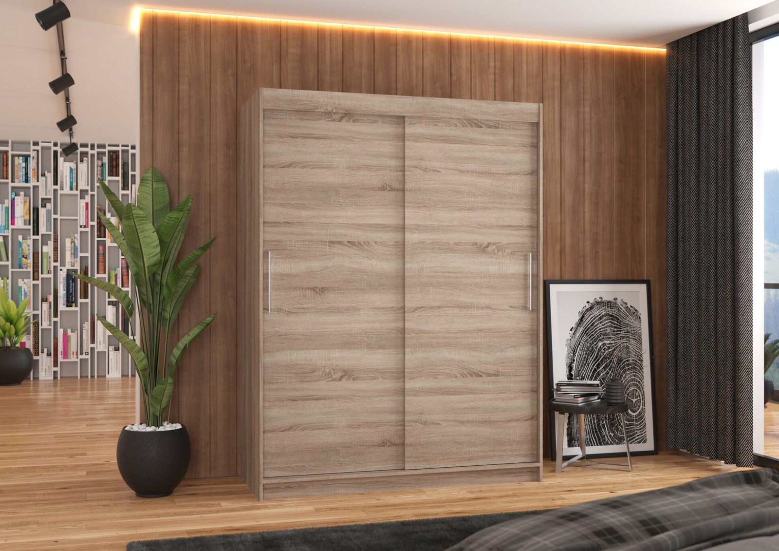 DENVER 150 Truffle ADRK sliding wardrobe - Image 3
