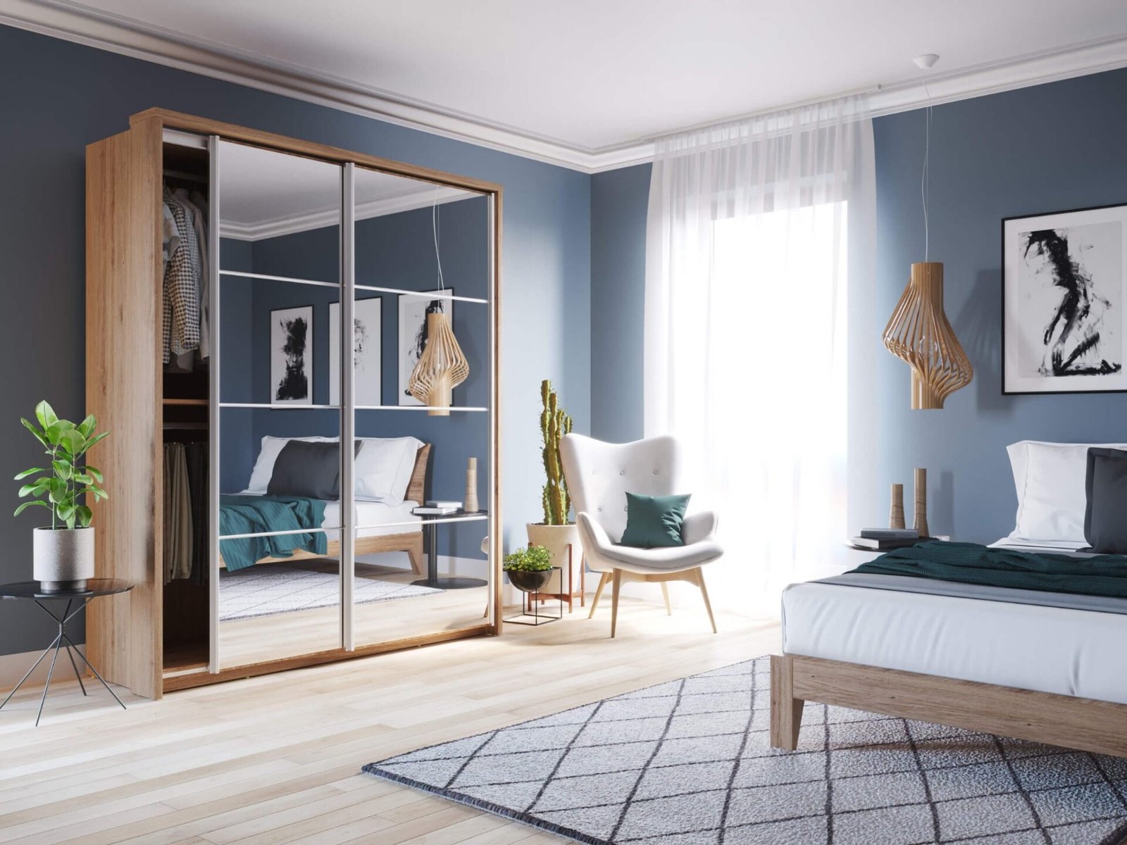 ARTI AR-17 two-door sliding wardrobe, Shetland oak - Image 5