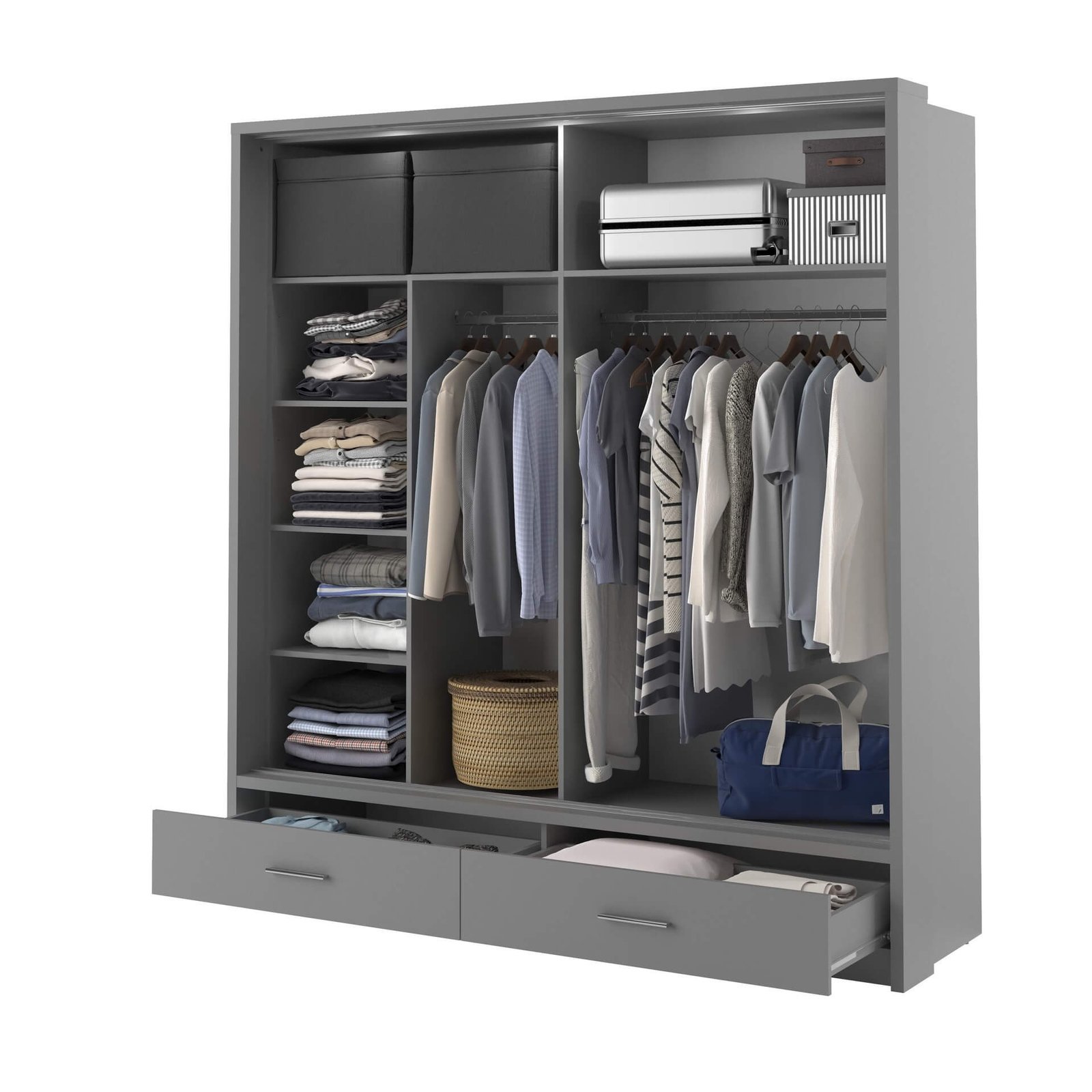 ARTI AR-05 two-door sliding wardrobe - gray - Image 3