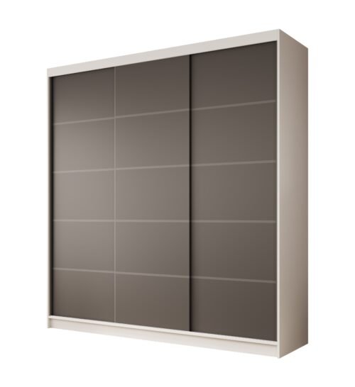 Greta 200 sliding wardrobe, white/black, ADRK