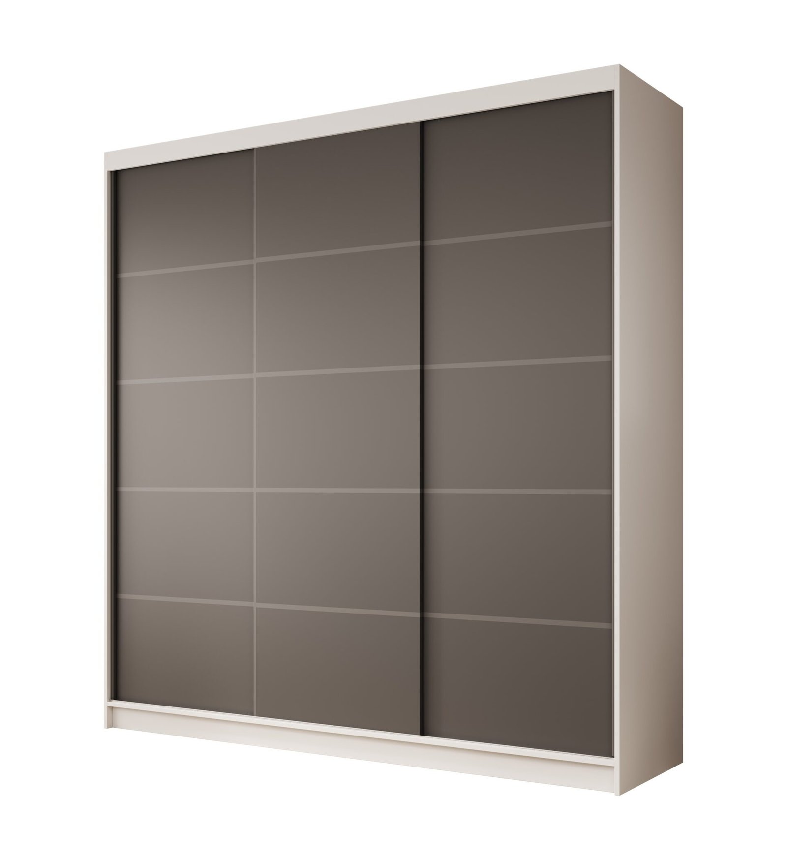 Greta 200 sliding wardrobe, white/black, ADRK