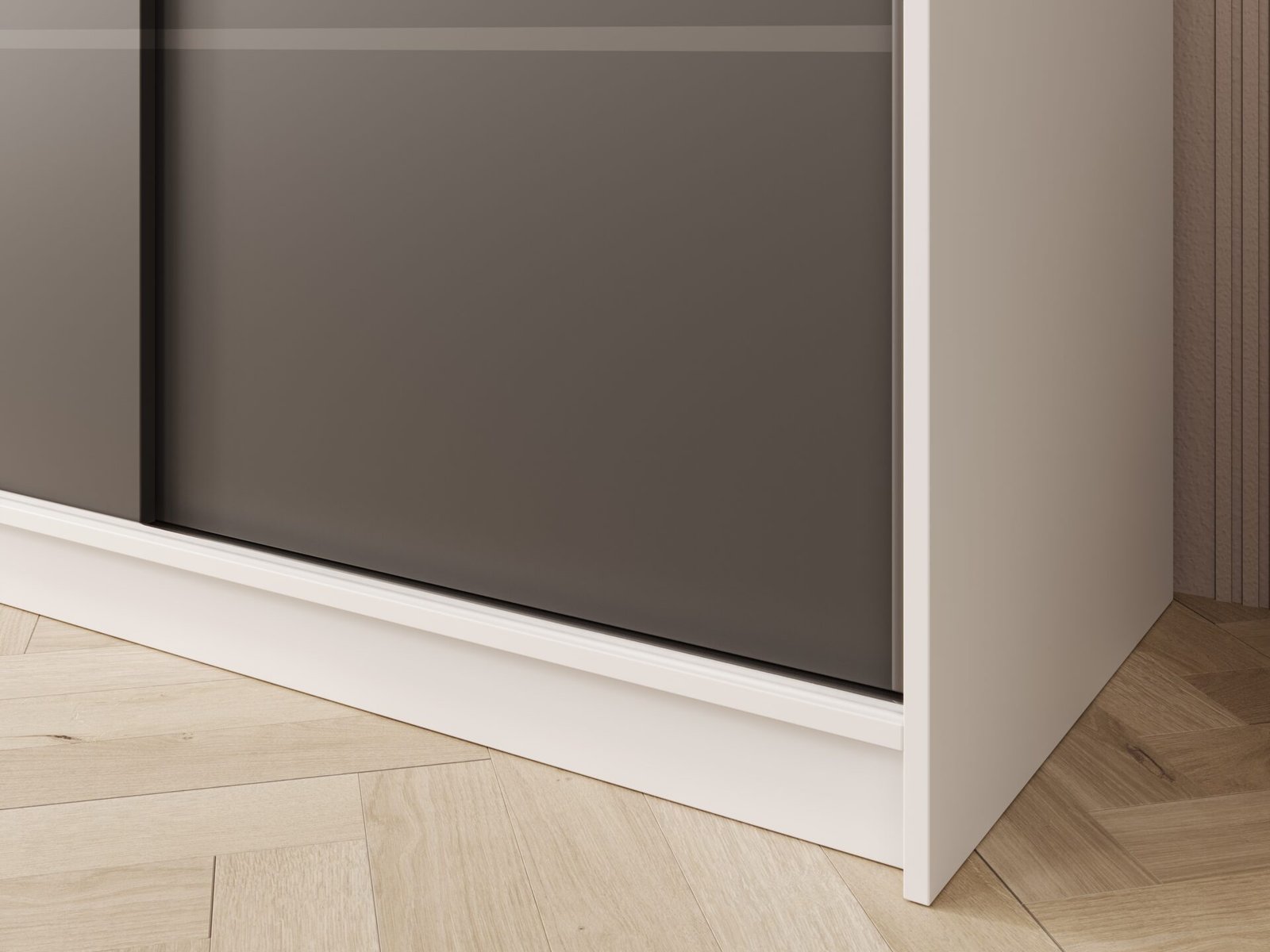 Greta 200 sliding wardrobe, white/black, ADRK - Image 4