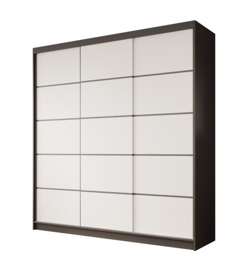 Greta 200 sliding wardrobe, black/white, ADRK