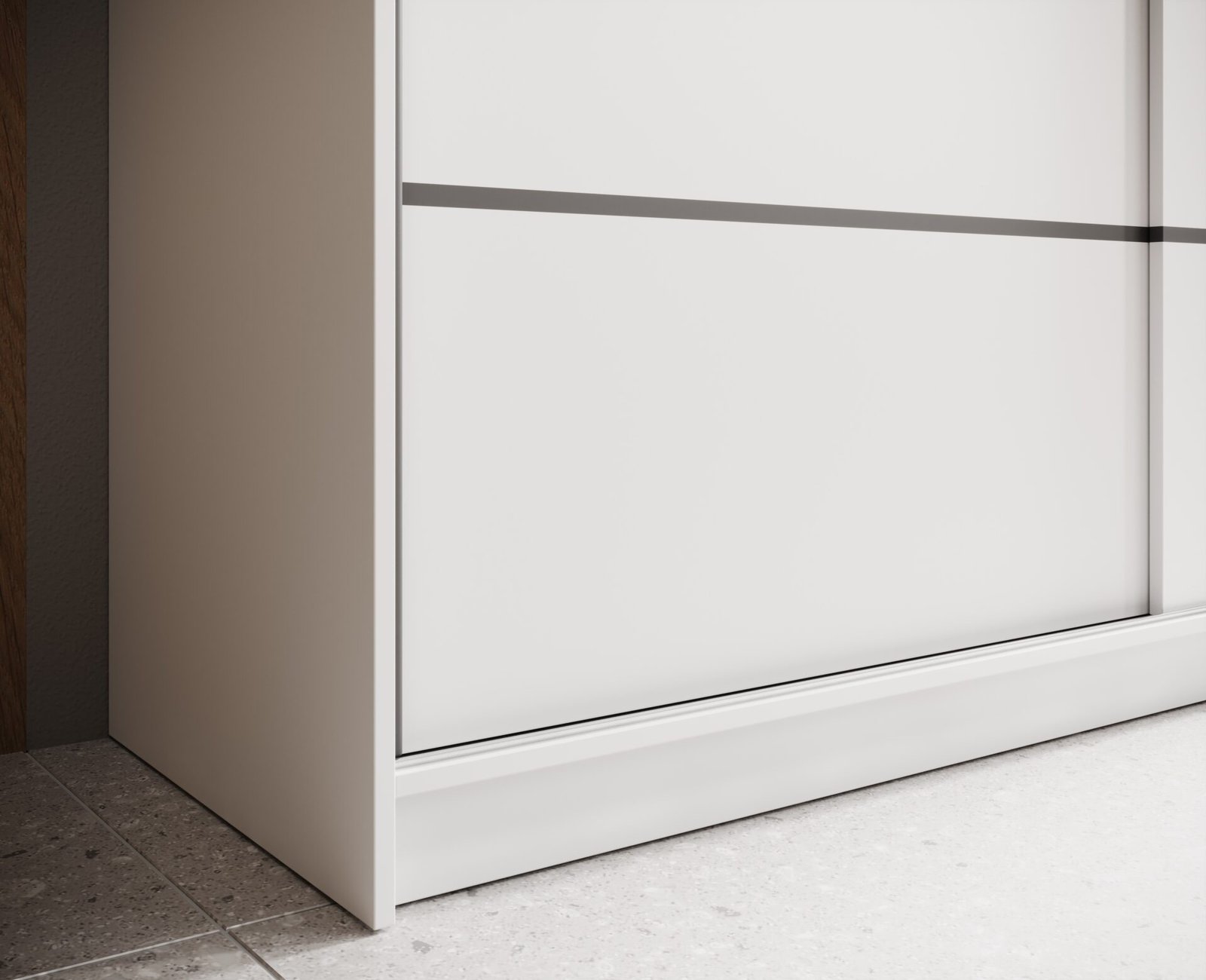 Hannah 180 sliding wardrobe with sliding doors, white, ADRK - Image 4