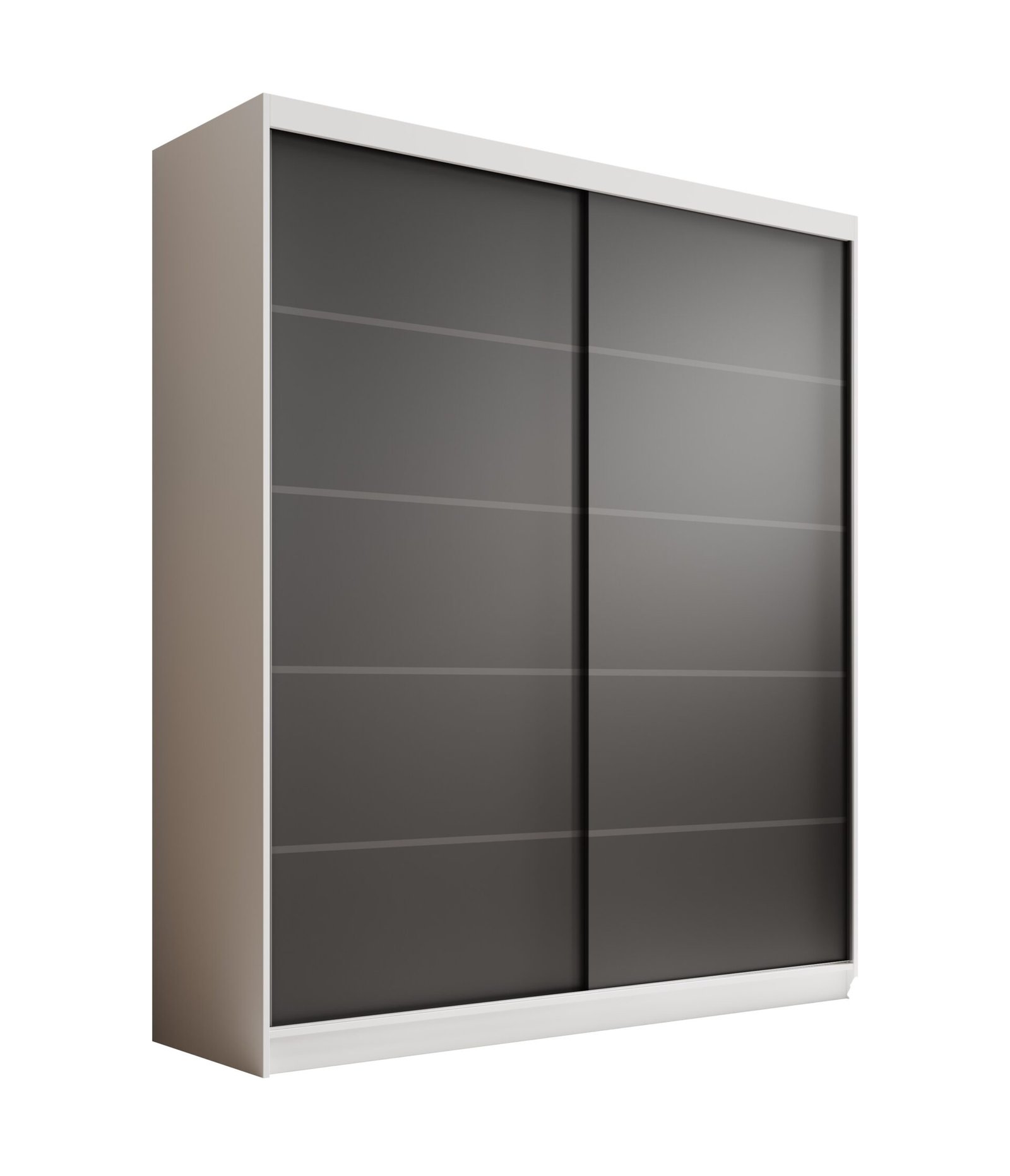 Hannah 180 sliding wardrobe, white/black, ADRK