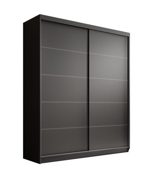 Hannah 180 sliding wardrobe with black windows, ADRK