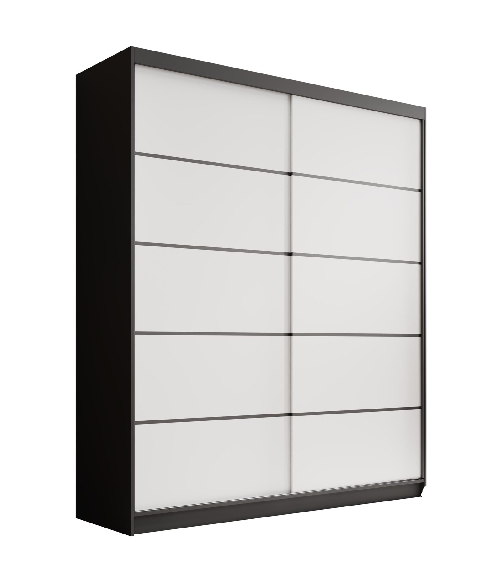 Hannah 180 sliding wardrobe, black/white, ADRK