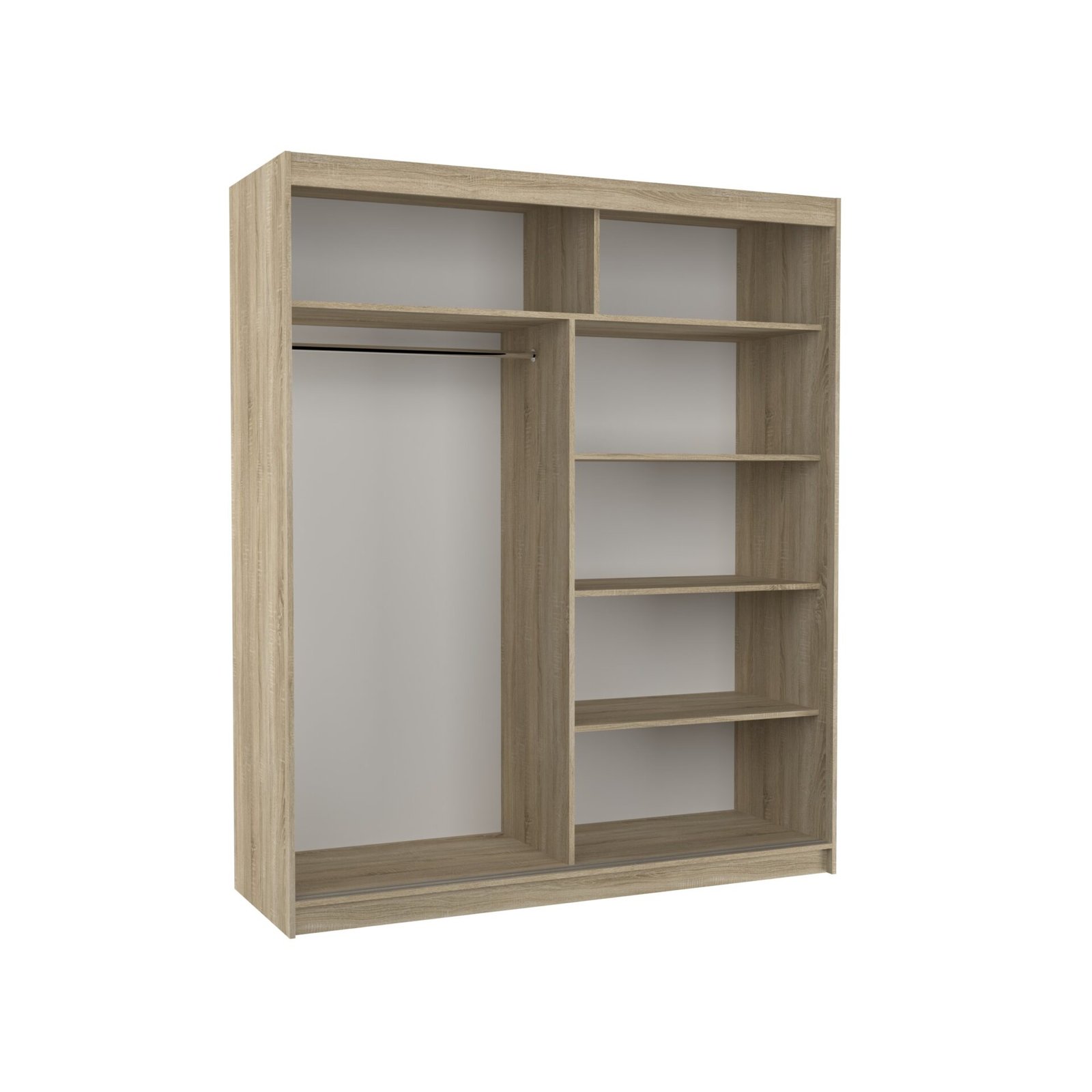 LINCOLN 180 sliding wardrobe, white/black, ADRK - Image 4