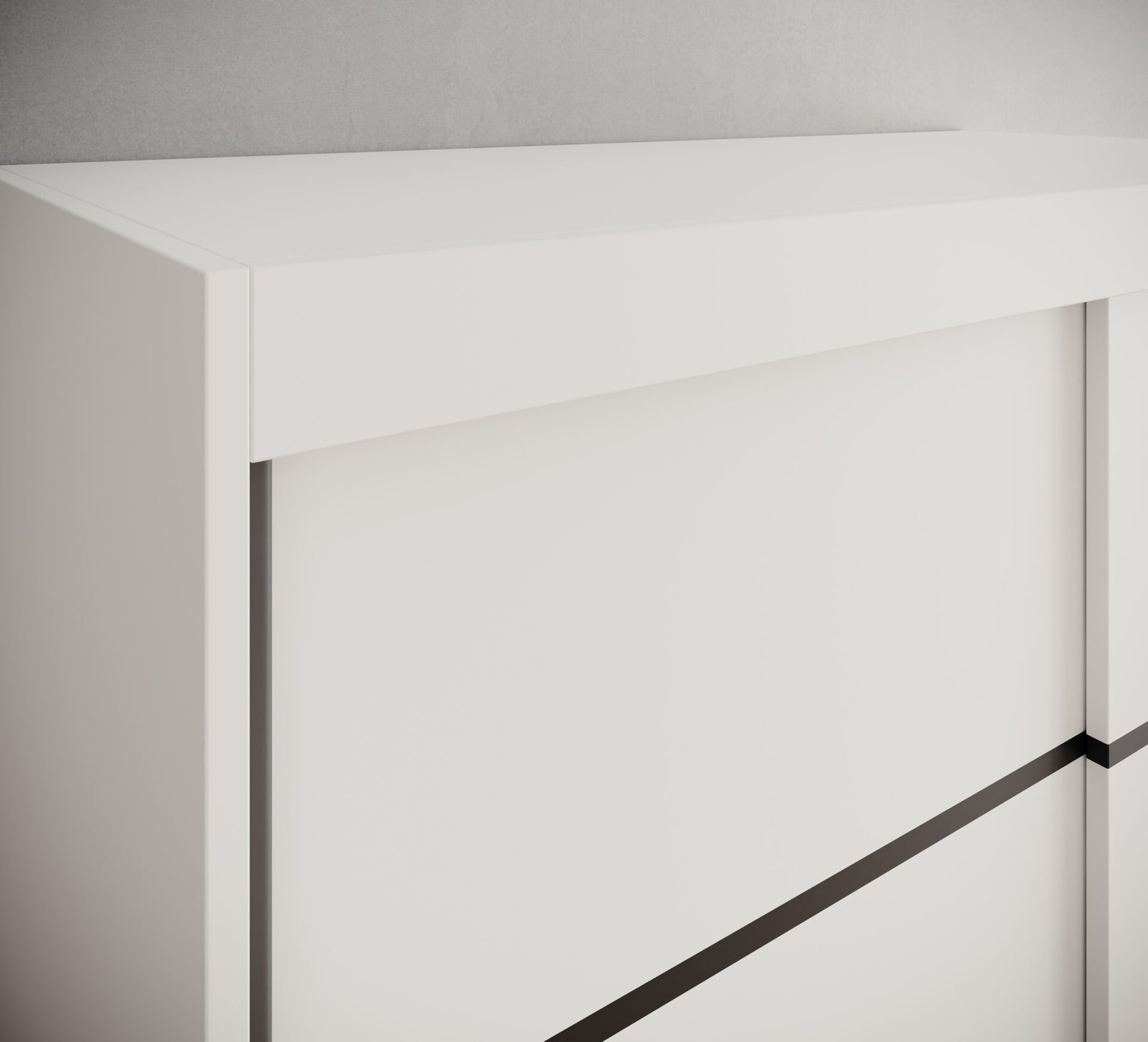 Lizi 120 sliding wardrobe with white finish, ADRK - Image 4