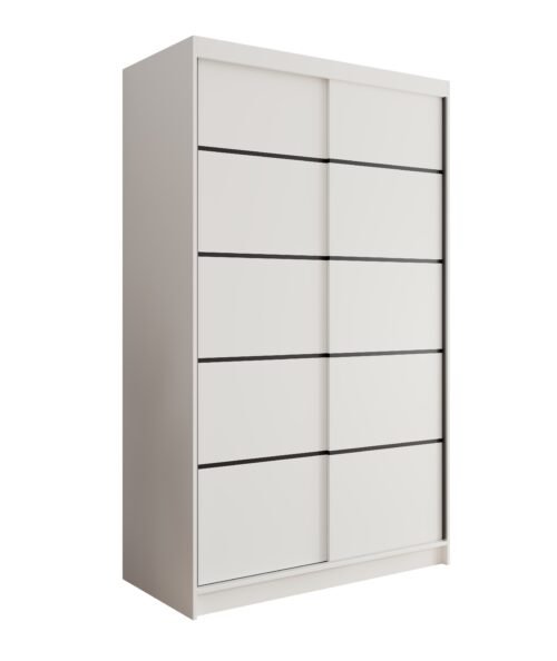Lizi 120 sliding wardrobe with white finish, ADRK