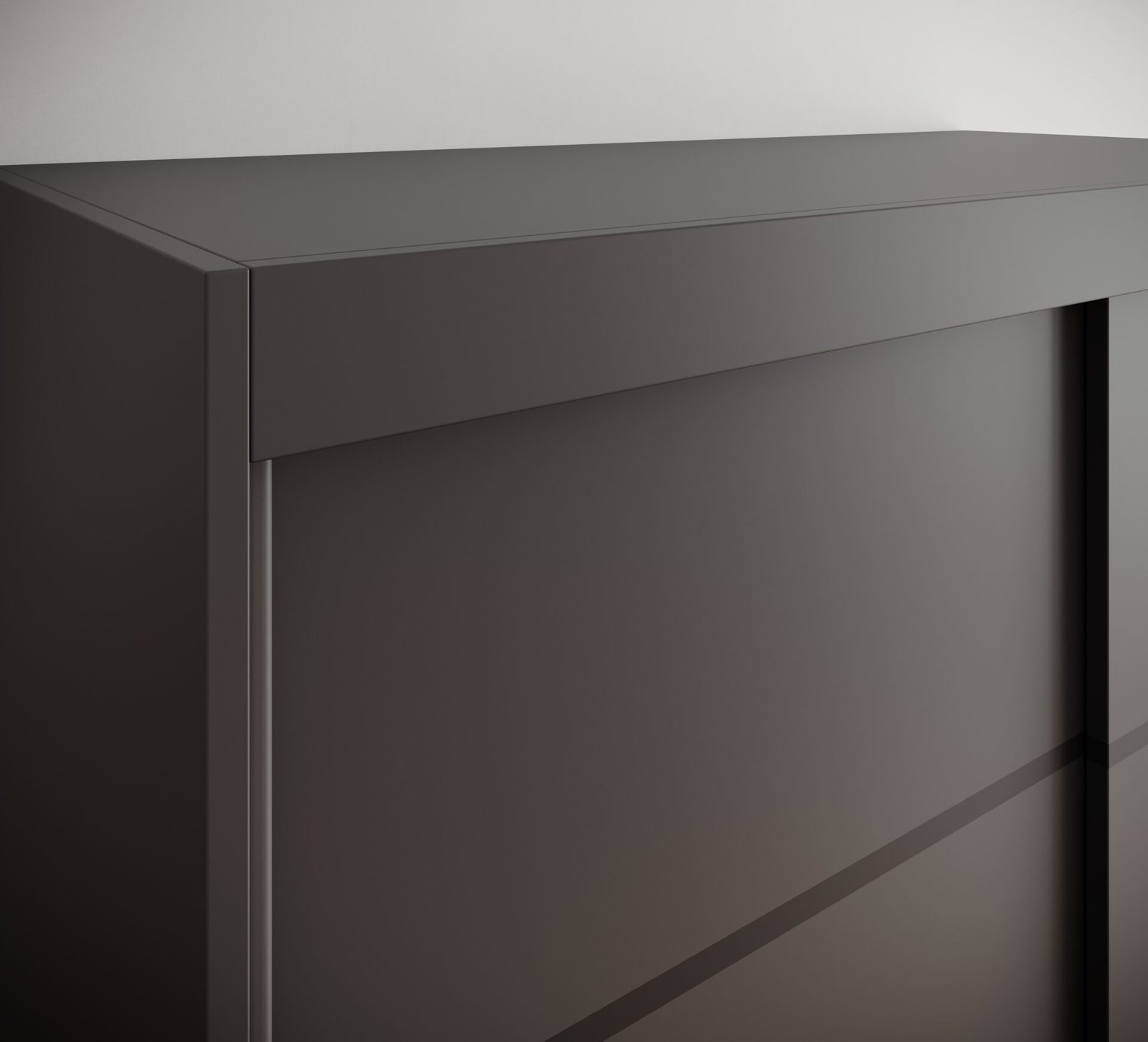 Lizi 120 sliding wardrobe with black handle, ADRK - Image 4