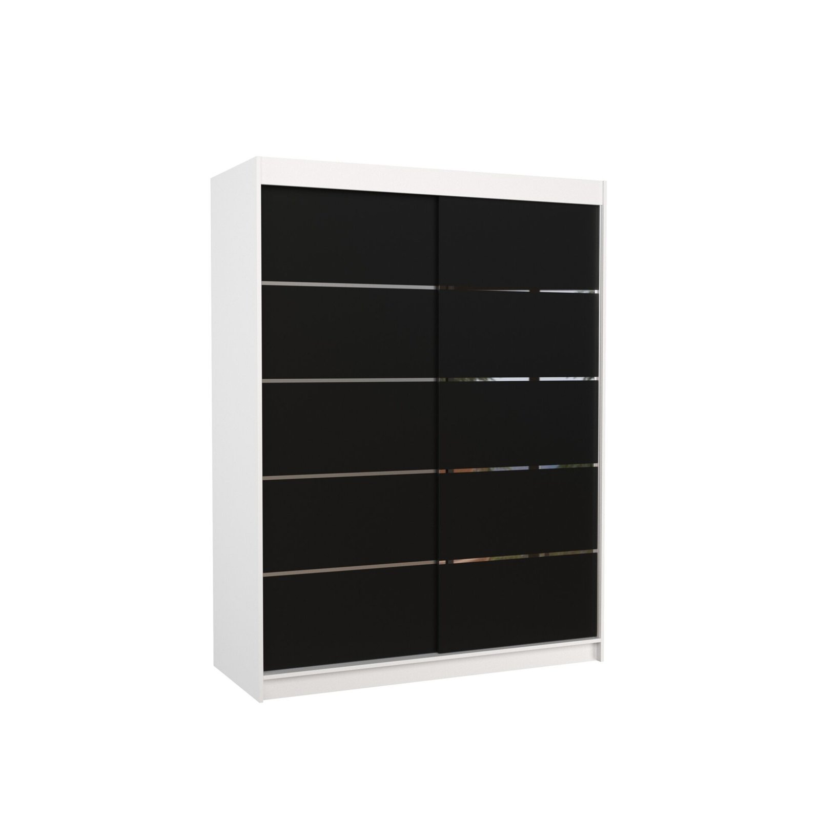 Sliding wardrobe LUFT 150 white/black ADRK