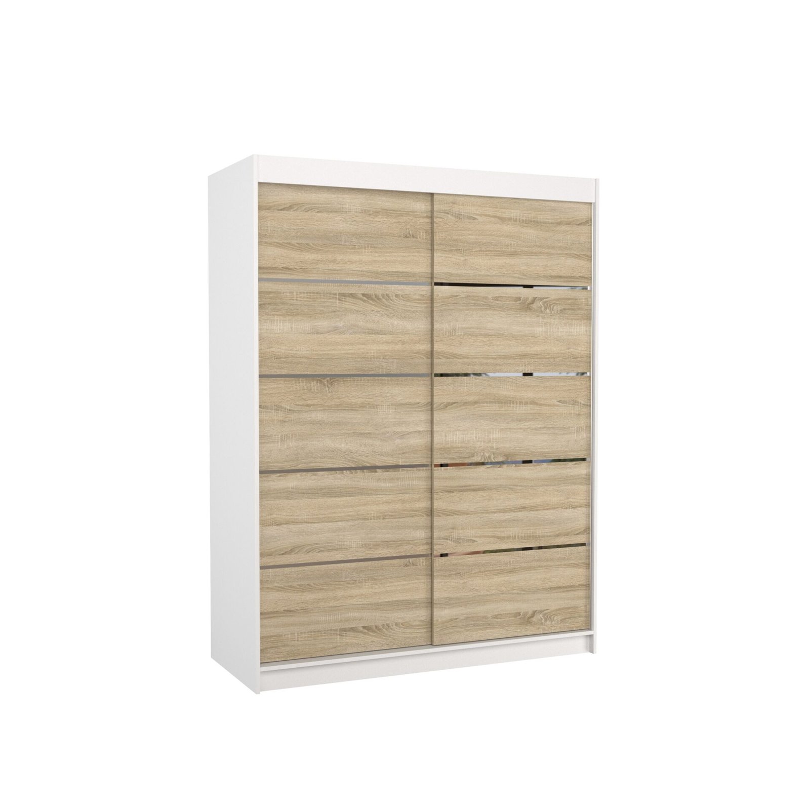 Sliding wardrobe LUFT 150 White/Sonoma ADRK