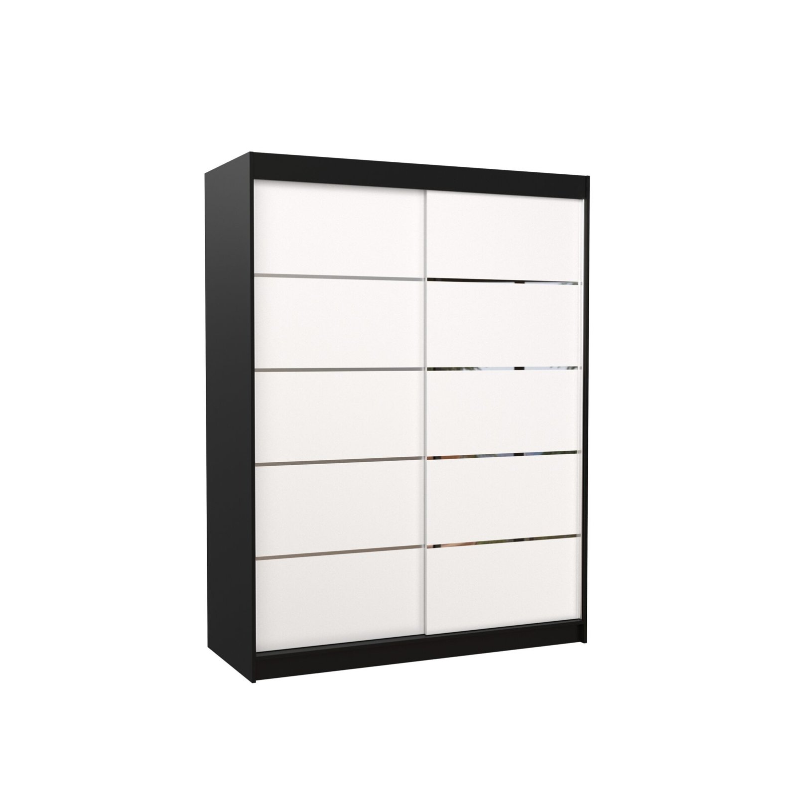Sliding wardrobe LUFT 150 black/white ADRK