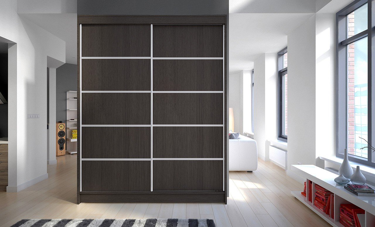 Sliding wardrobe LUFT 150 Chocolate ADRK - Image 2