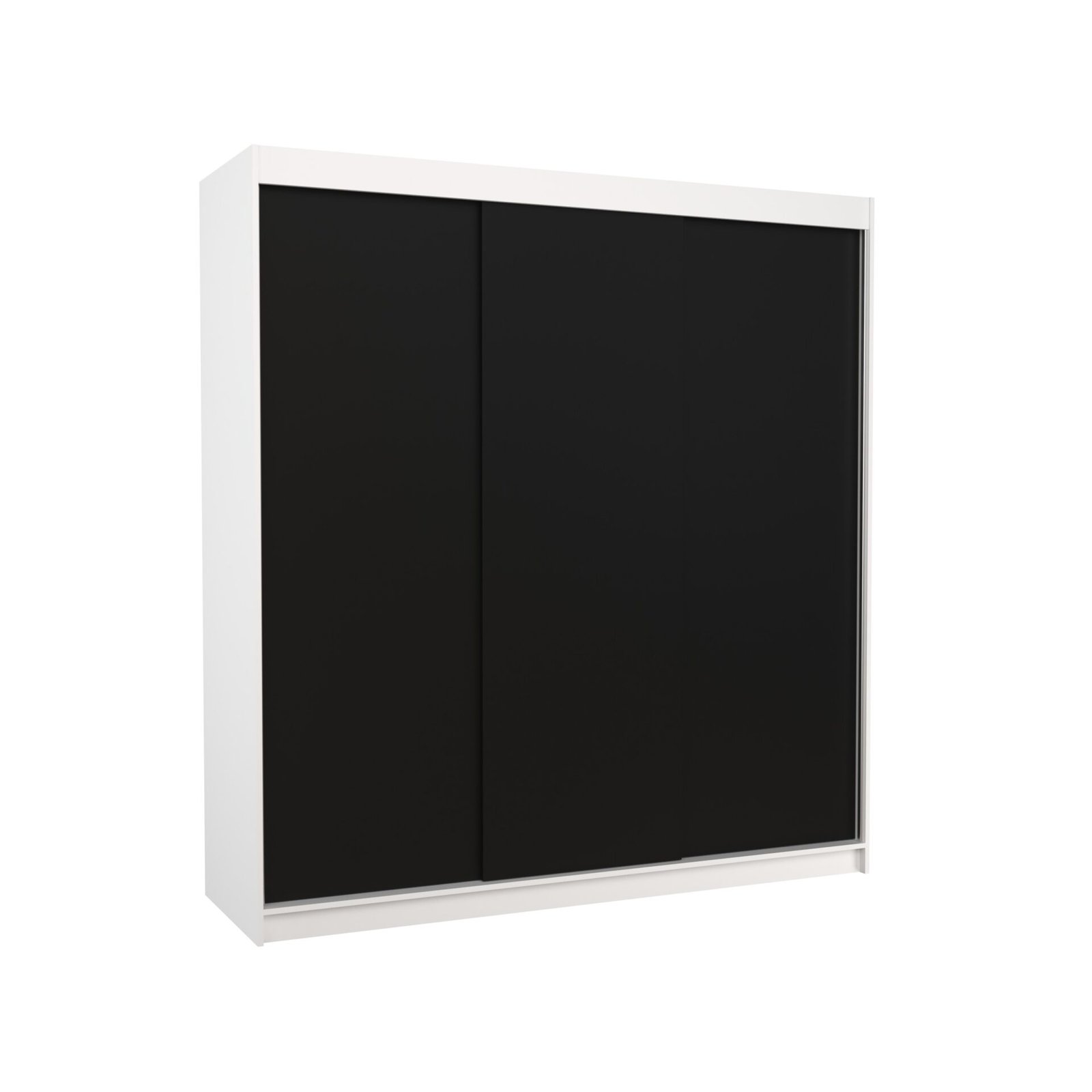 MEGAN 200 sliding wardrobe, white/black, ADRK