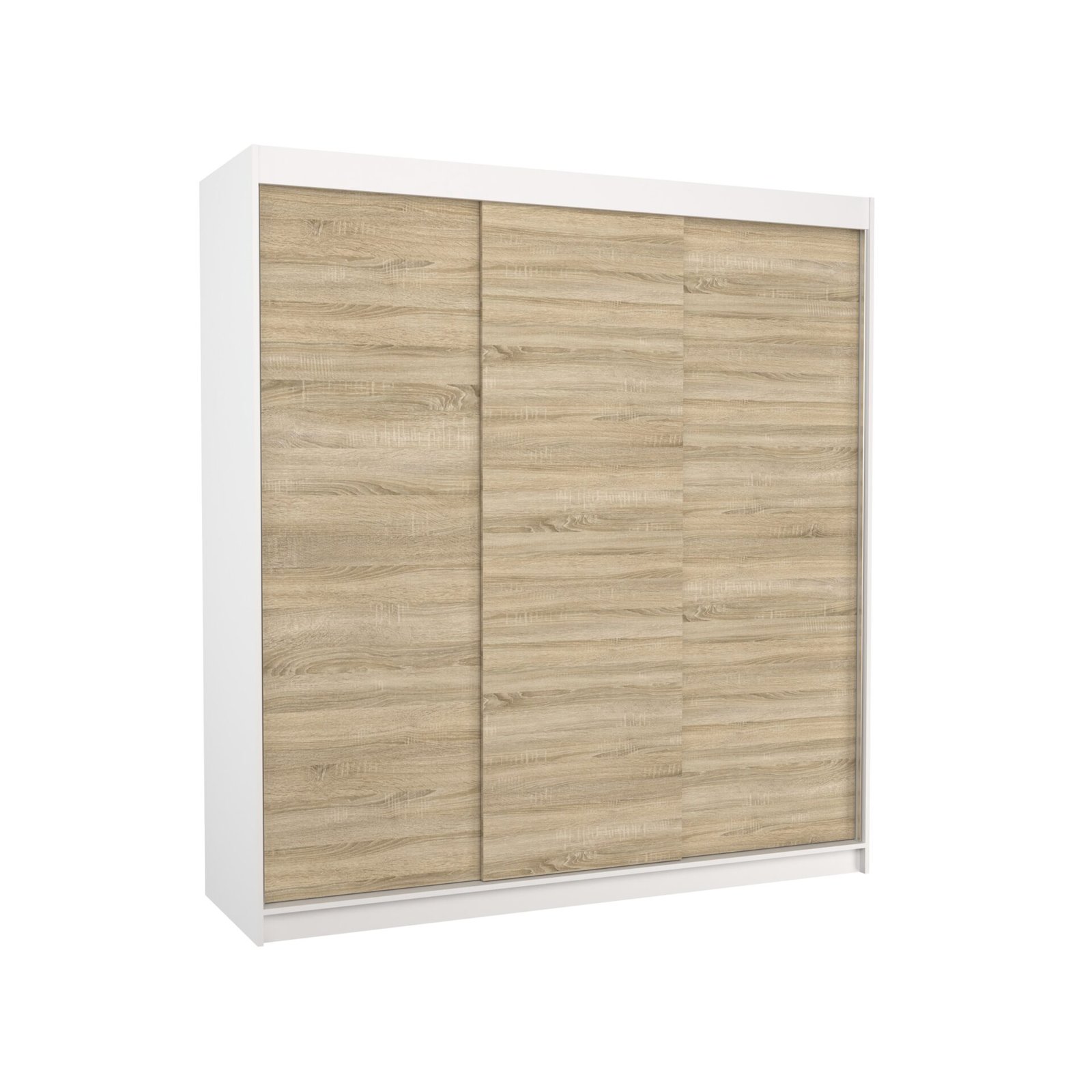 MEGAN 200 sliding wardrobe, white/Sonoma, ADRK